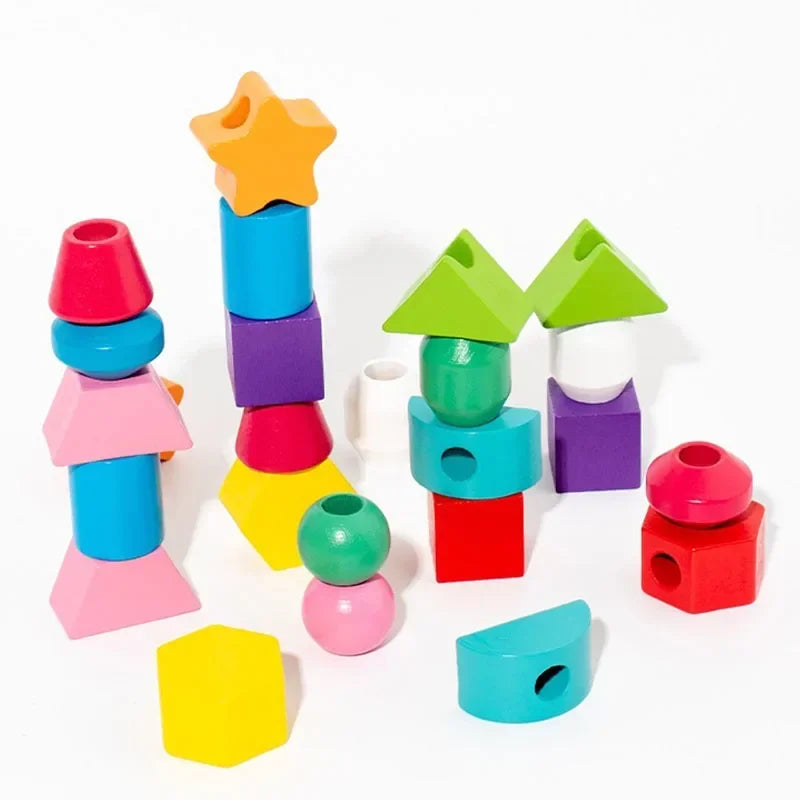 Jouet 5 en 1 Montessori - Formes, couleurs, tri et perles éducatif enfant