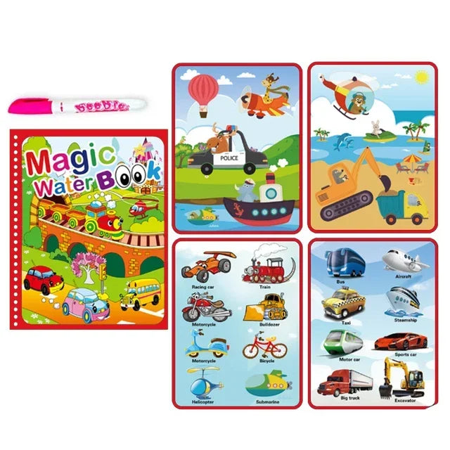Cahier de coloriage magique à l'eau - Jouet éducatif Montessori 2-4 ans