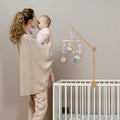 Boîte à musique rotative berceau - Hochet apaisant bébé 0-12 mois