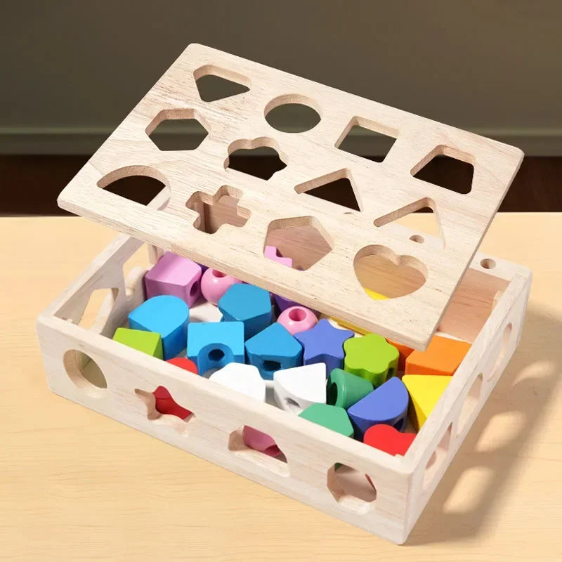 Jouet 5 en 1 Montessori - Formes, couleurs, tri et perles éducatif enfant