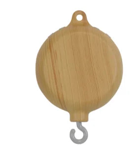 Mobile berceau en bois - Carillon musical ours feutre nouveau-né