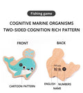 Jeu de pêche magnétique en bois - Animaux marins éducatif