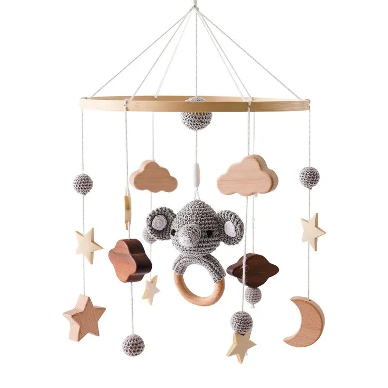 Boîte à musique rotative berceau - Hochet apaisant bébé 0-12 mois