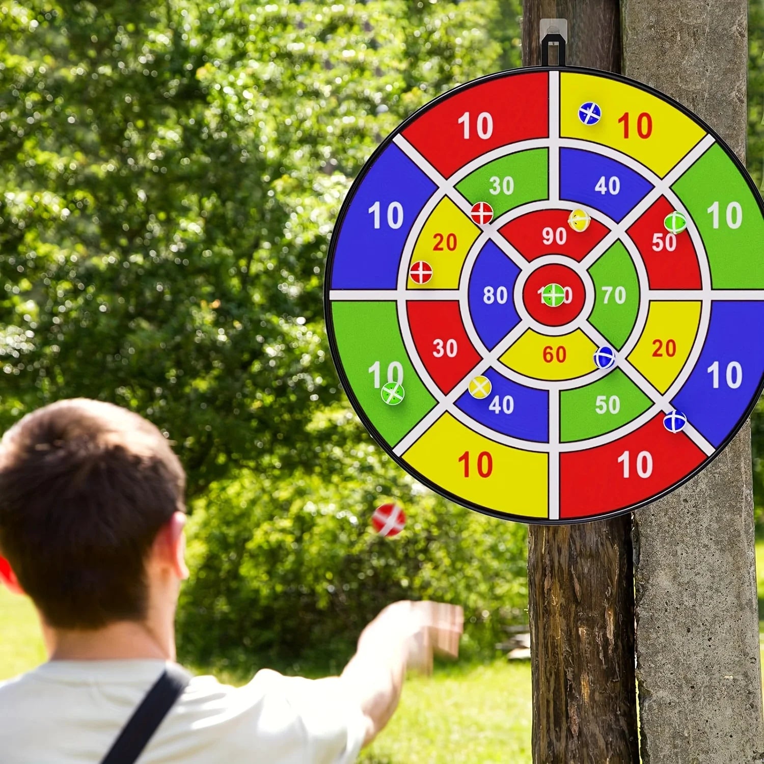 Jeu de fléchettes enfant 74 cm - Balles adhésives intérieur/extérieur
