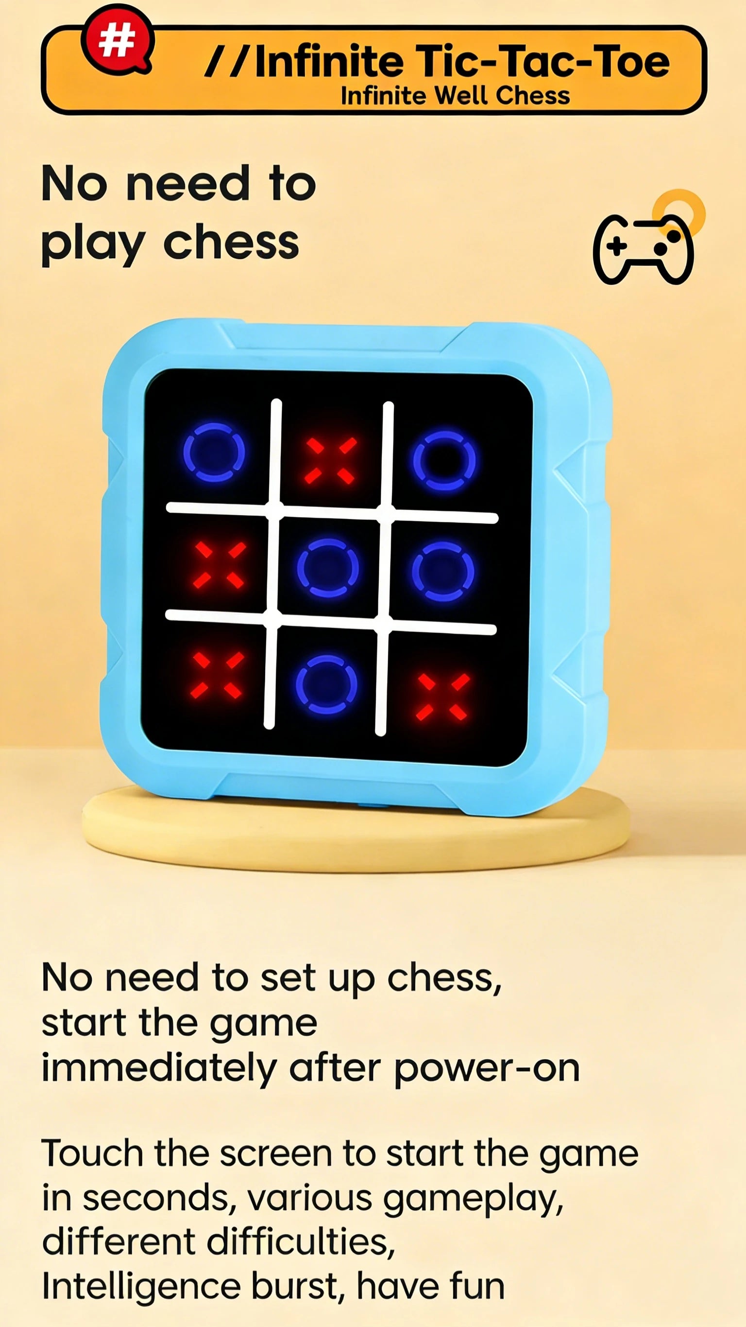 Jeu électronique Tic Tac Toe - Stratégie et réflexion parent-enfant