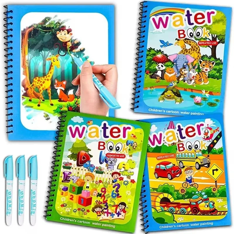 Cahier de coloriage magique à l'eau - Jouet éducatif Montessori 2-4 ans