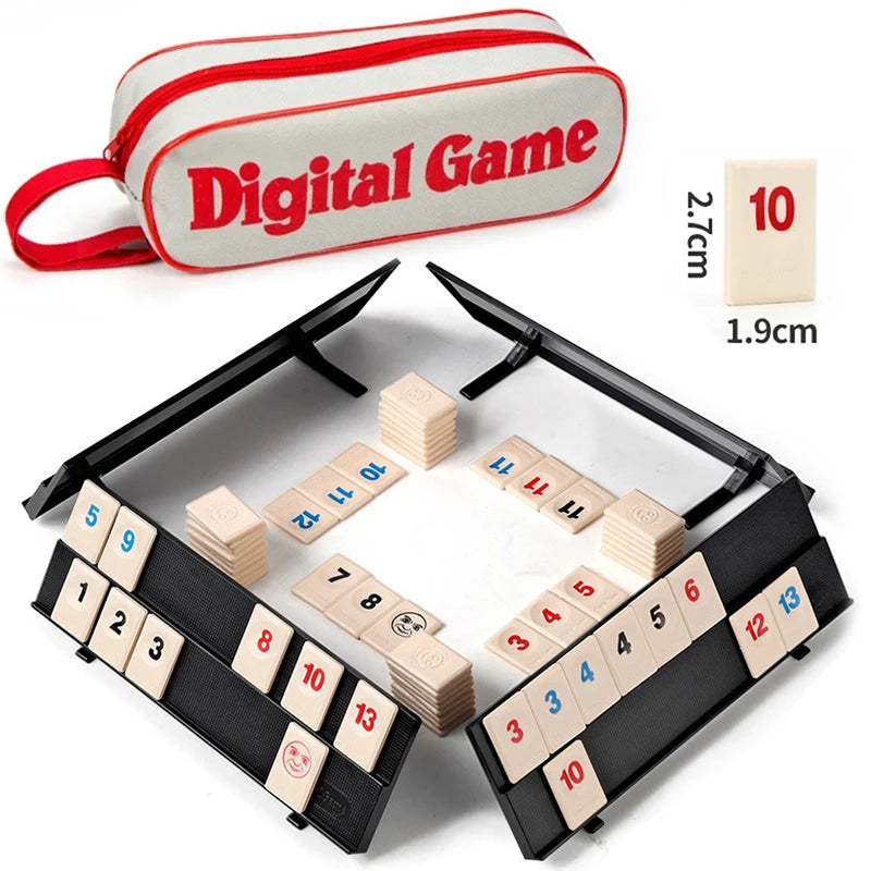 Rummy Cube - Jeu de société classique famille avec malette de voyage