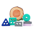 Colonne en bois Montessori - Blocs formes géométriques éveil bébé