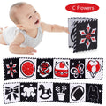 Baby Cloth Book High Contrast Baby Toys 0M+ Newborn Crib Toys Black and White Animal Sensory Cloth Books Montessori Toys