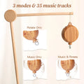 Boîte à musique rotative berceau - Hochet apaisant bébé 0-12 mois