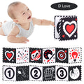 Baby Cloth Book High Contrast Baby Toys 0M+ Newborn Crib Toys Black and White Animal Sensory Cloth Books Montessori Toys