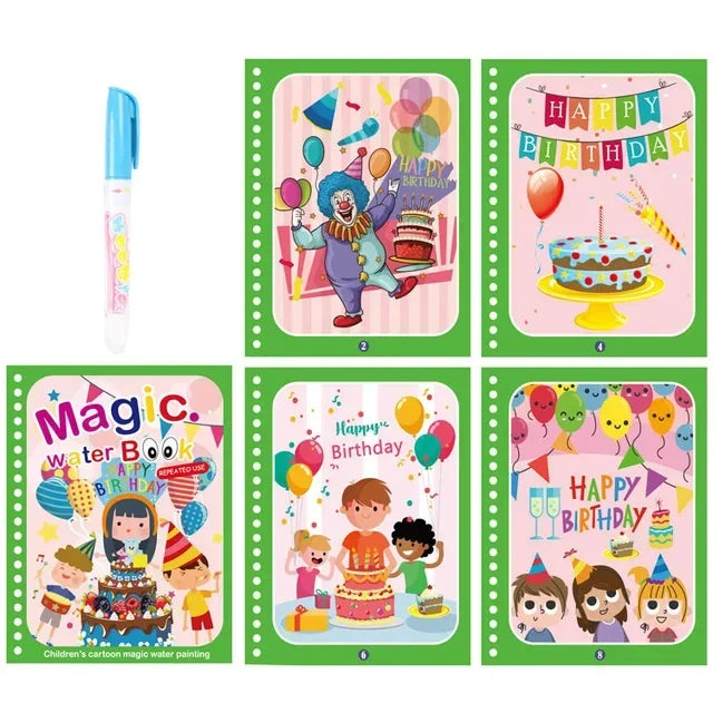 Cahier de coloriage magique à l'eau - Jouet éducatif Montessori 2-4 ans