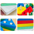 Colonne en bois Montessori - Blocs formes géométriques éveil bébé
