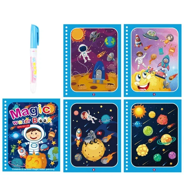 Cahier de coloriage magique à l'eau - Jouet éducatif Montessori 2-4 ans