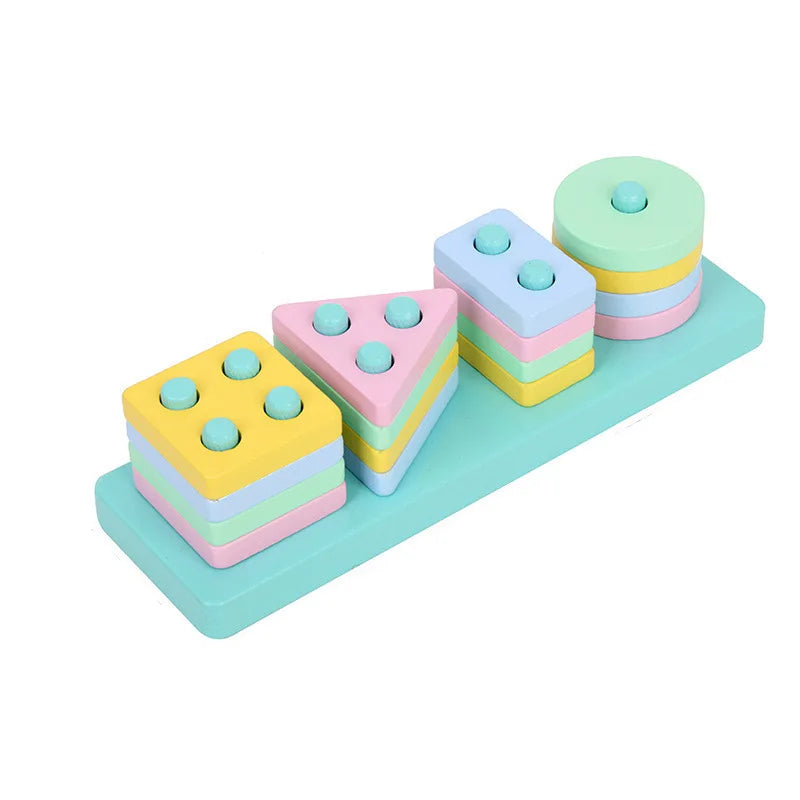 Jouet 5 en 1 Montessori - Formes, couleurs, tri et perles éducatif enfant
