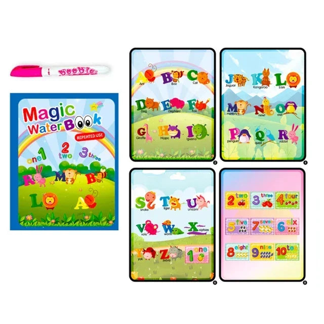 Cahier de coloriage magique à l'eau - Jouet éducatif Montessori 2-4 ans