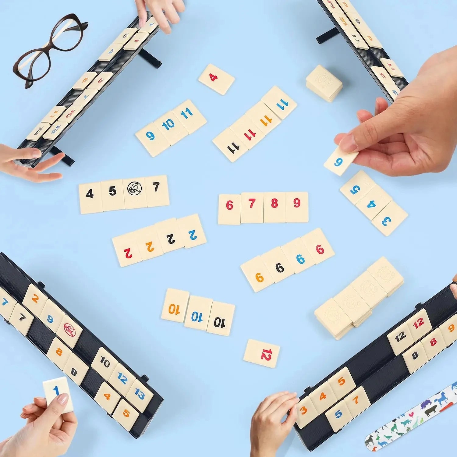 Rummy Cube - Jeu de société classique famille avec malette de voyage
