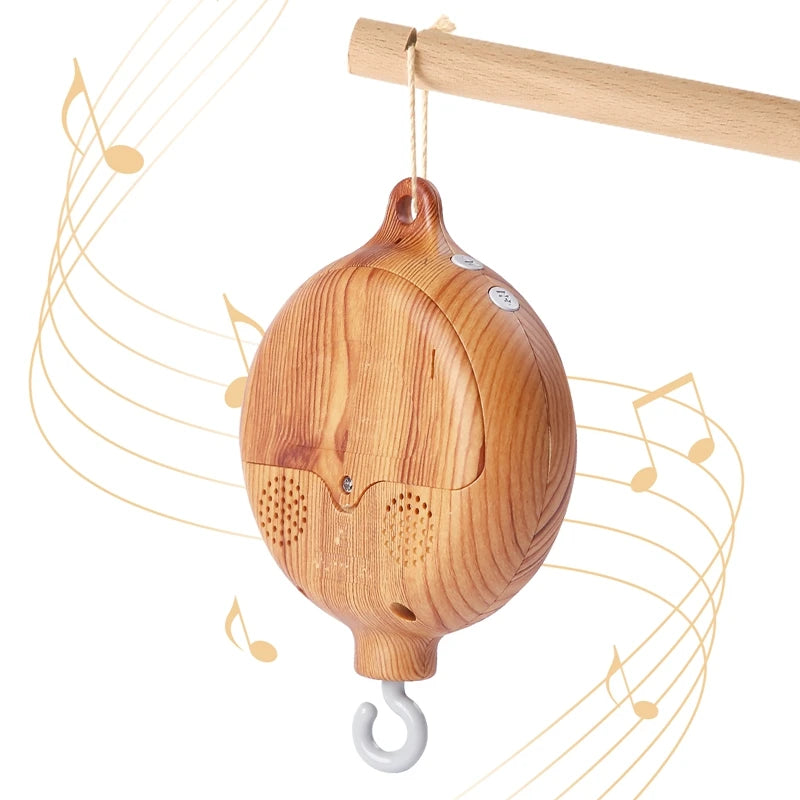 Boîte à musique rotative berceau - Hochet apaisant bébé 0-12 mois