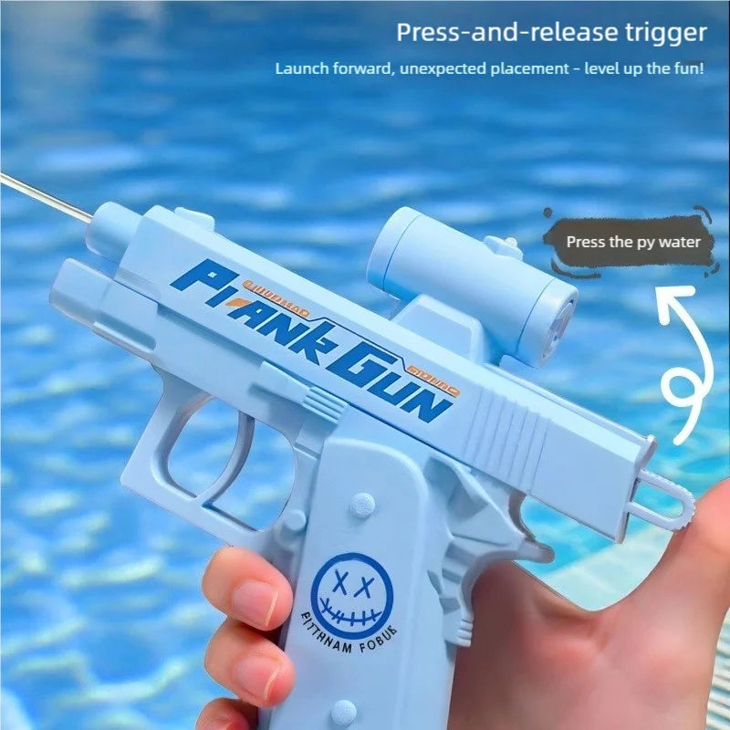 Pistolet à eau blague double effet - Jouet farce été piscine plage
