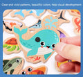 Jeu de pêche magnétique en bois - Animaux marins éducatif