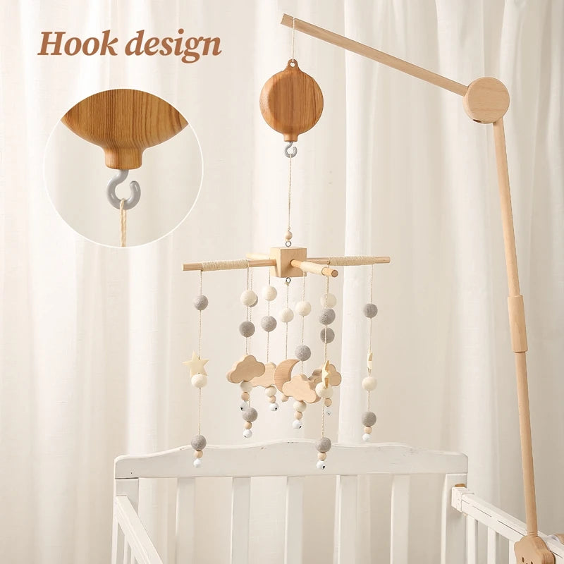 Boîte à musique rotative berceau - Hochet apaisant bébé 0-12 mois