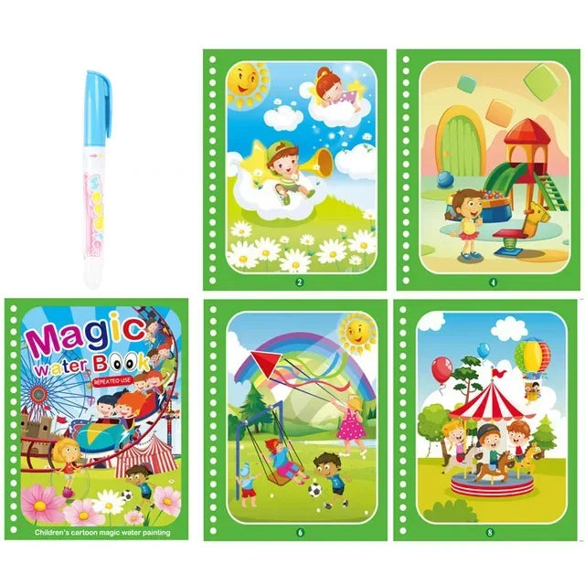 Cahier de coloriage magique à l'eau - Jouet éducatif Montessori 2-4 ans