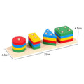 Colonne en bois Montessori - Blocs formes géométriques éveil bébé