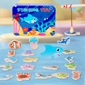 Jeu de pêche magnétique en bois - Animaux marins éducatif