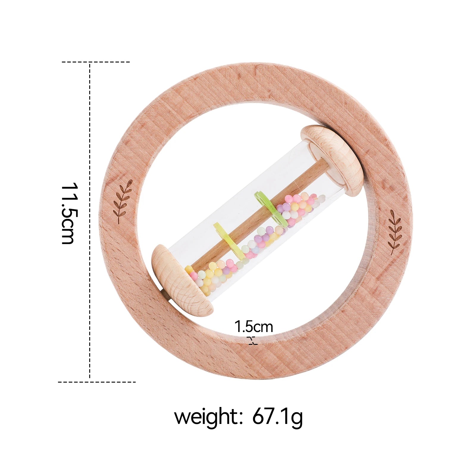 Sablier arc-en-ciel hochet pluie