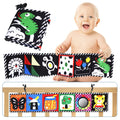 Baby Cloth Book High Contrast Baby Toys 0M+ Newborn Crib Toys Black and White Animal Sensory Cloth Books Montessori Toys