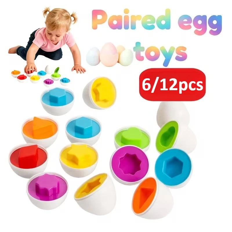 Œufs formes et couleurs - Jeu d'association éducatif enfant