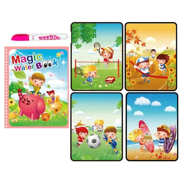 Cahier de coloriage magique à l'eau - Jouet éducatif Montessori 2-4 ans