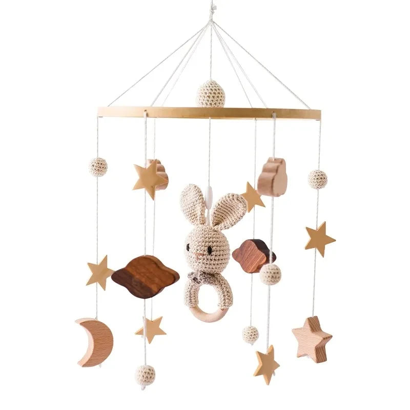 Boîte à musique rotative berceau - Hochet apaisant bébé 0-12 mois