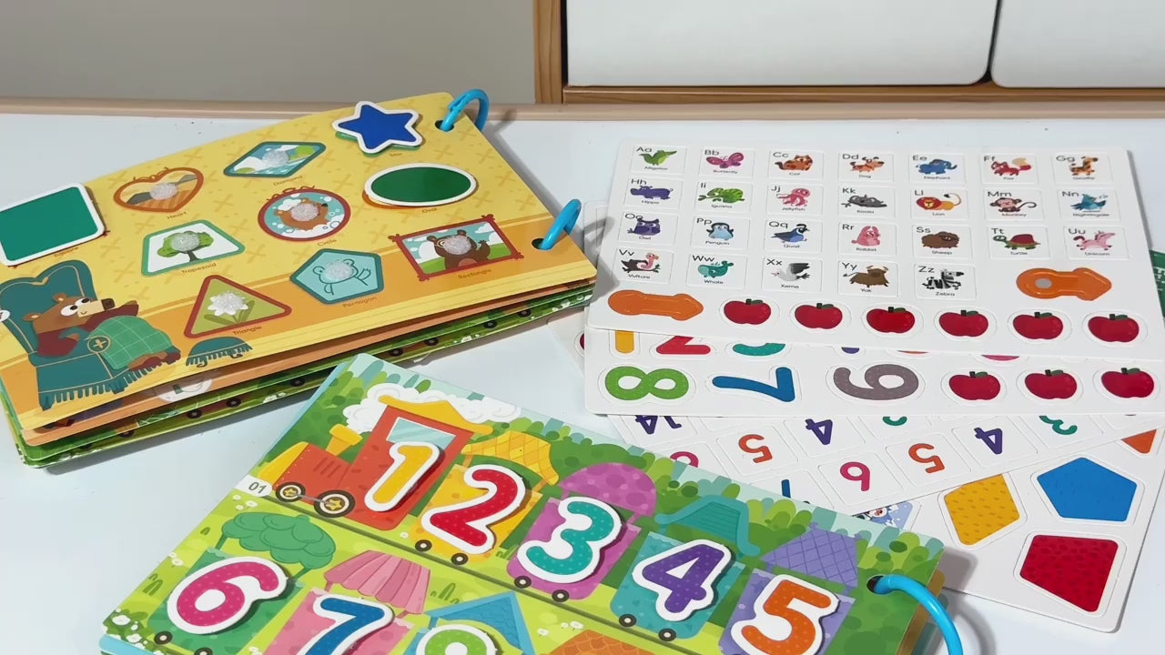 Livre d'activités éducatif enfant - Météo, chiffres & formes (EN et Universel)